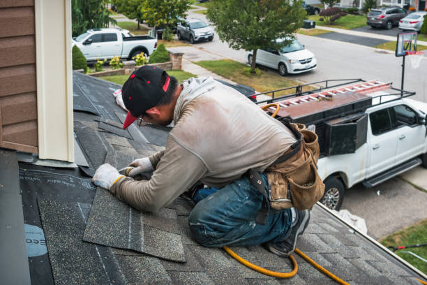 Professional Roof Replacement technician working in Vauxhall, NJ